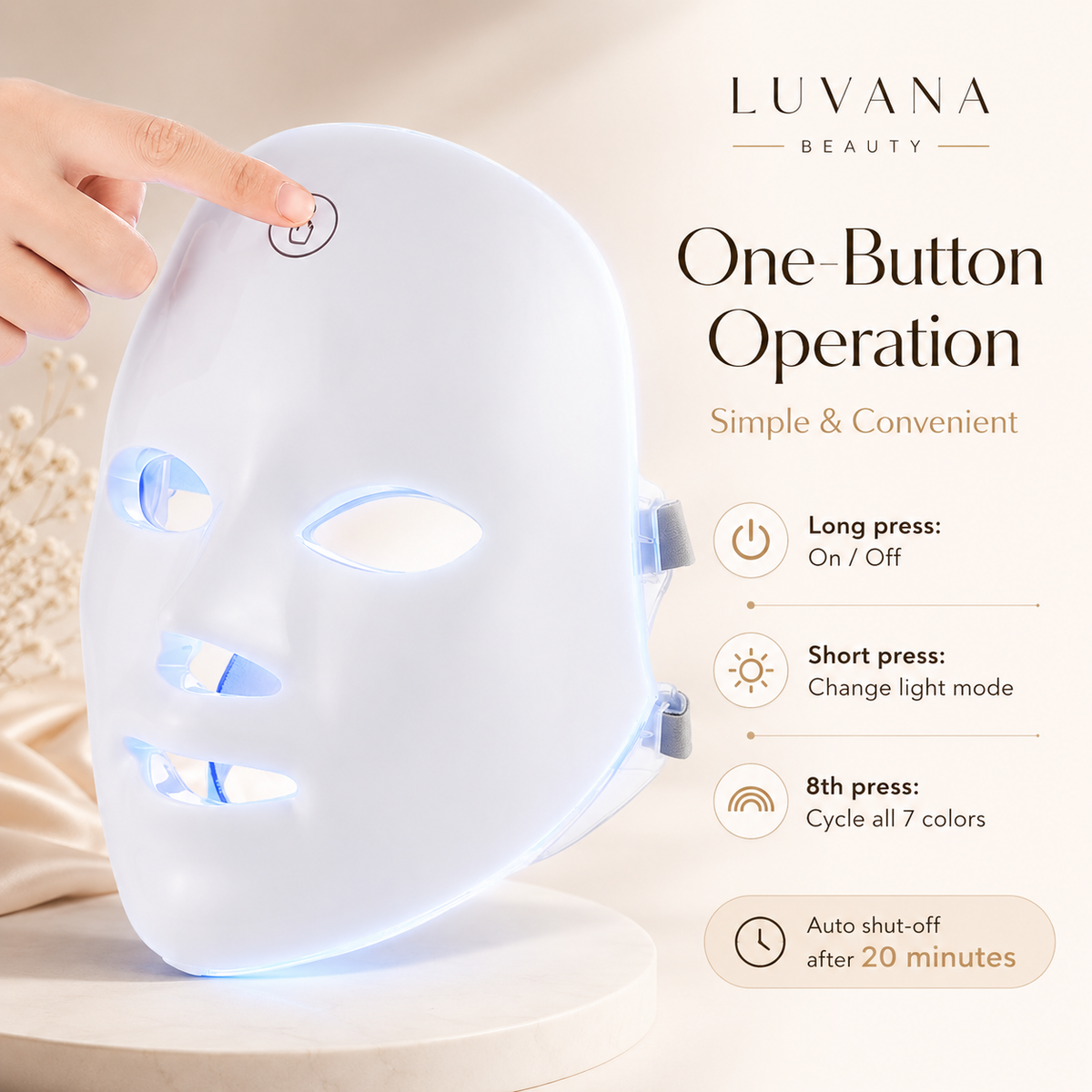 Luvana Wireless LED Face Mask